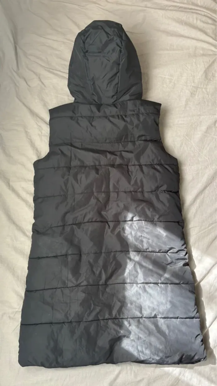 Doudoune veste longue sans manches noir mango taille 13/14 ans - photo numéro 2