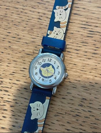 Montre chat à aiguilles Xtime quartz, enfant, mixte