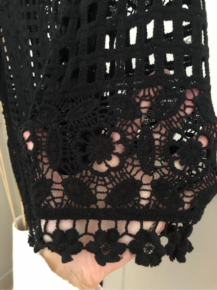 Robe de plage bohème crochet noir XS/S - photo numéro 4