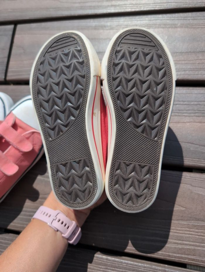 Lot de 2 paires de basket en toile roses - photo numéro 7