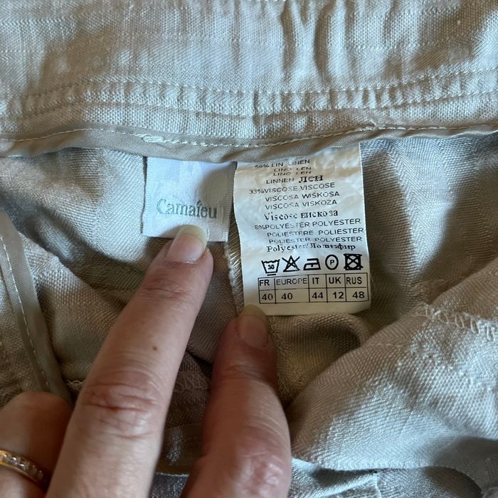 Pantalon femme taille 40 mi lin - photo numéro 3