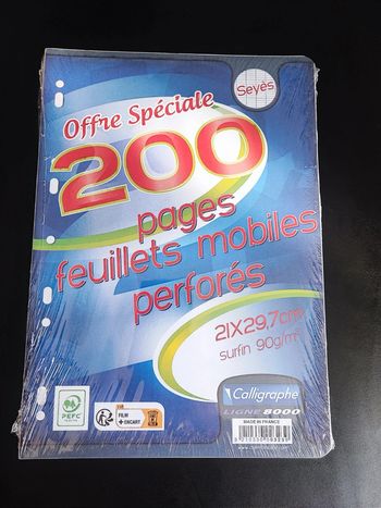 Paquet de 200 feuilles simples