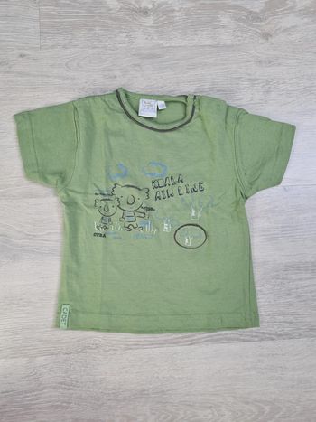 Tee-shirt manches courtes Cadet Rousselle 12 mois vert avec Koala