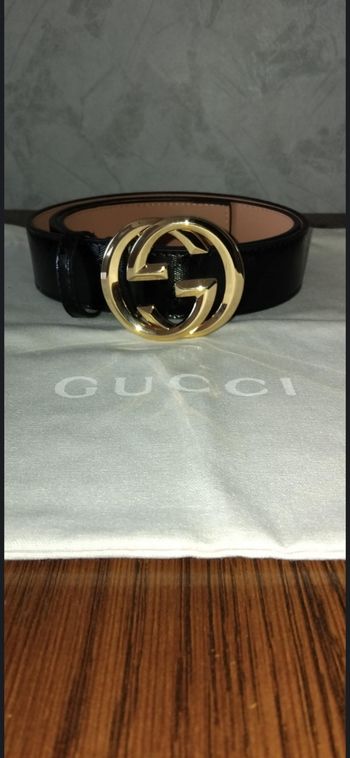 Ceinture gucci noire brillante neuve