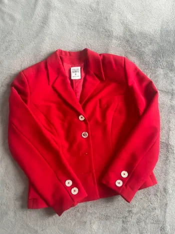 Veste blazer rouge Allumette Paris – Élégance 80s made in France