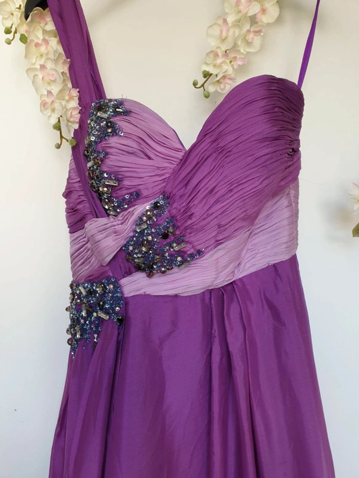 Robe Soirée Mariage 100% Soie T38 - photo numéro 3