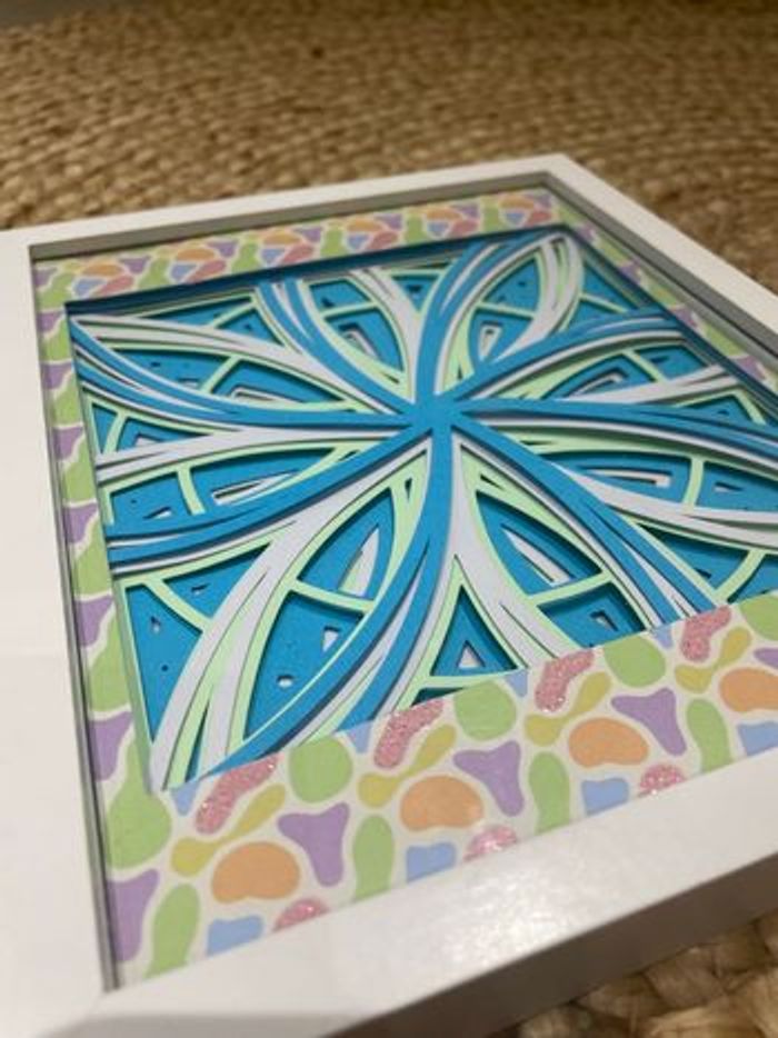 Cadre 3D fleur mandala - photo numéro 2