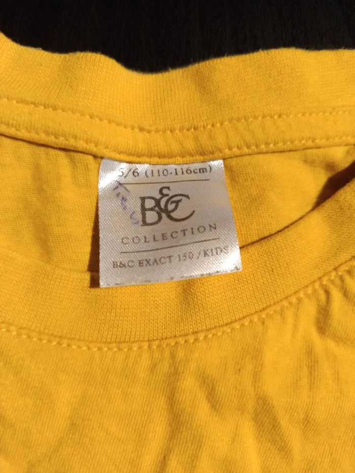 Tee shirts b&c jaune - photo numéro 3