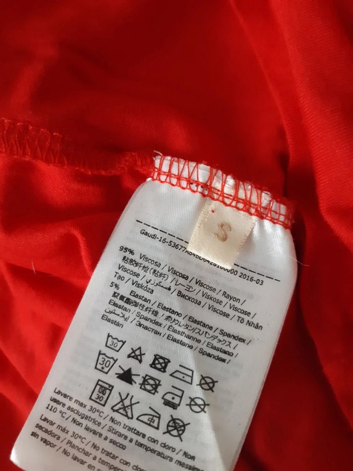 Tee shirt manches longues rouge GAUDI T36 - photo numéro 6