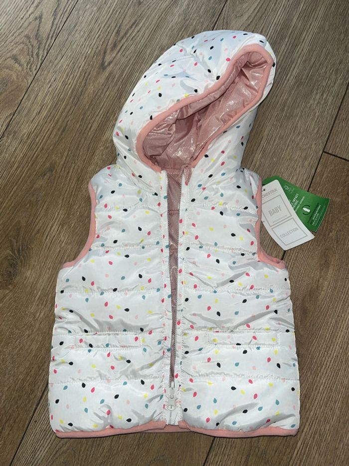 Doudoune sans manches réversible 9 mois 71cm