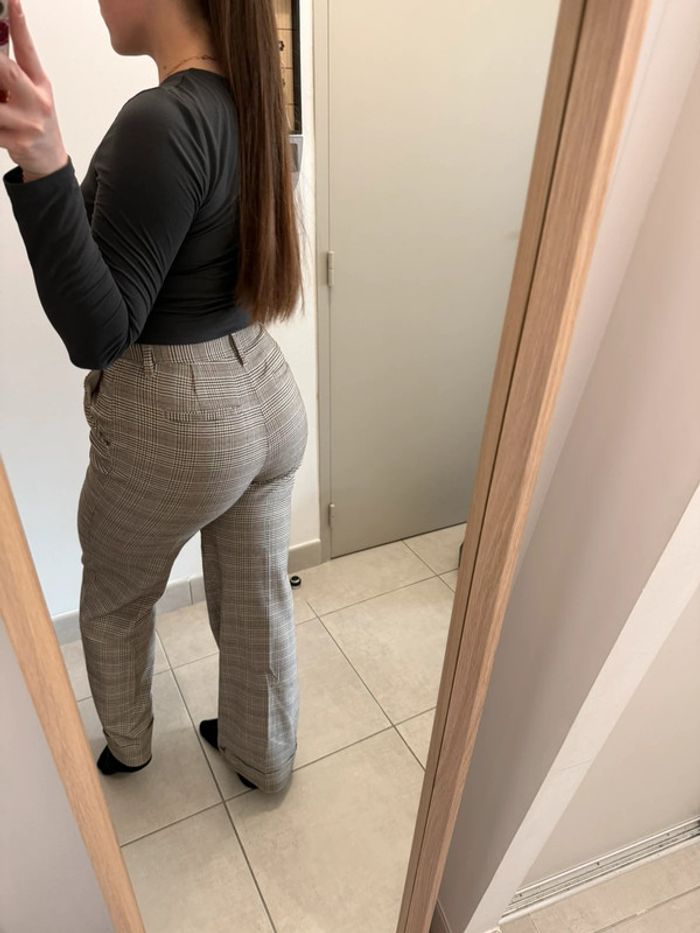 Pantalon droit à carreaux - photo numéro 6