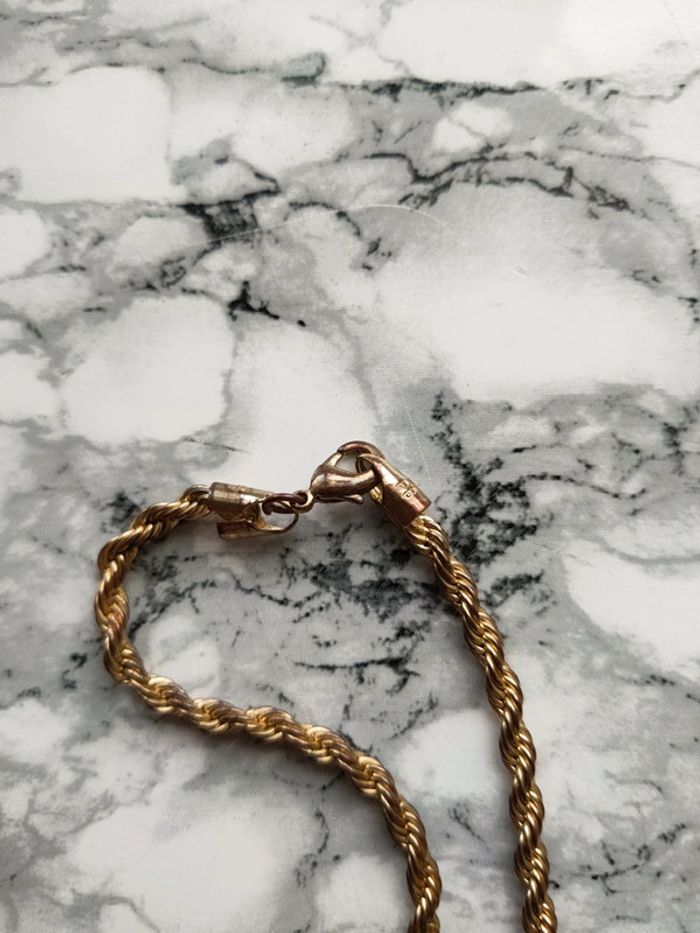 Collier torsadé vintage doré - photo numéro 6