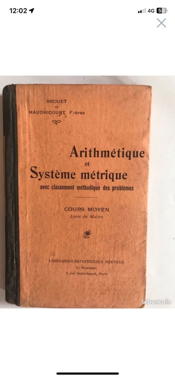 Arithmétique et système métrique