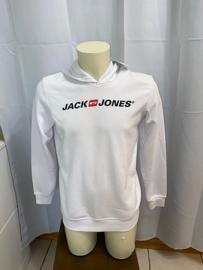 Sweat blanc Jack&Jones 16 ans neuf -n13c