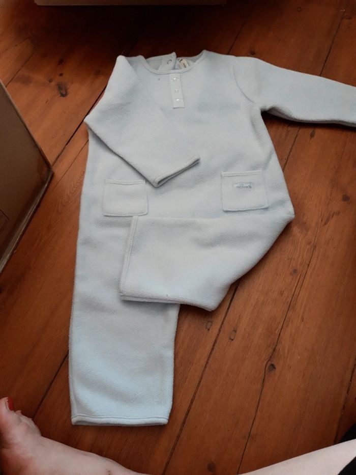 Pyjama polaire doux 12 mois bleu bout chou mixte