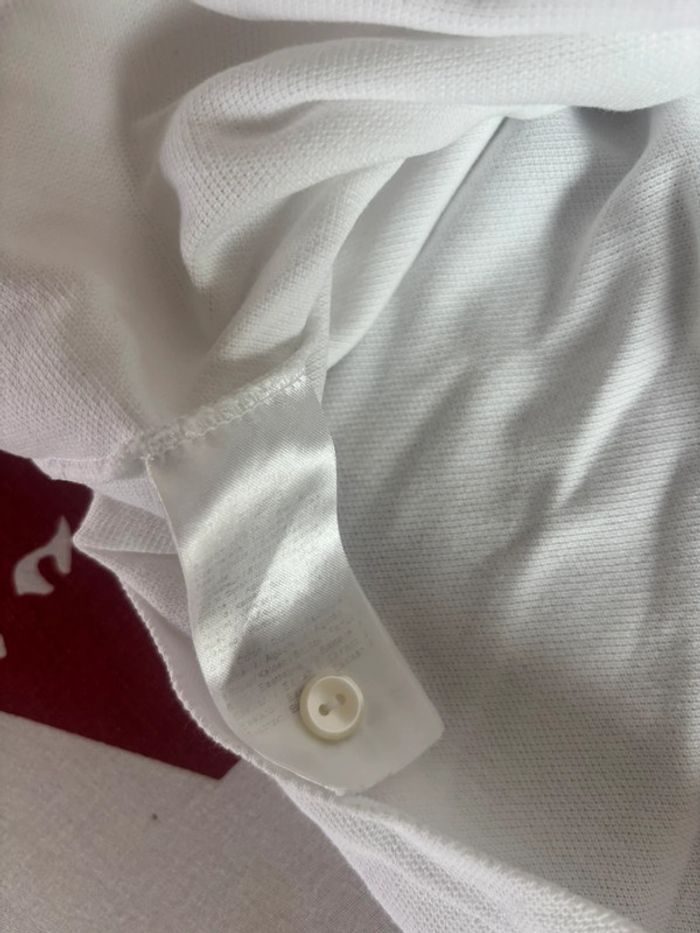 Polo manches longues Lacoste, taille S. Crocodile, bleu, blanc rouge - photo numéro 7