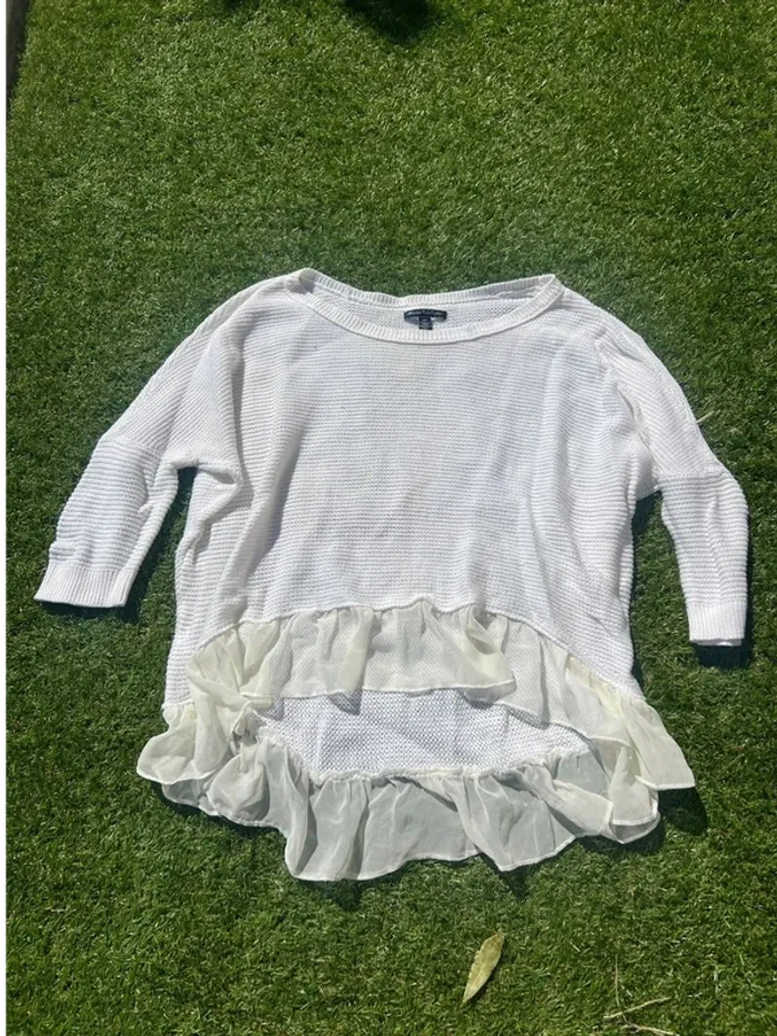 Super petit haut blanc vintage pour le printemps - taille S