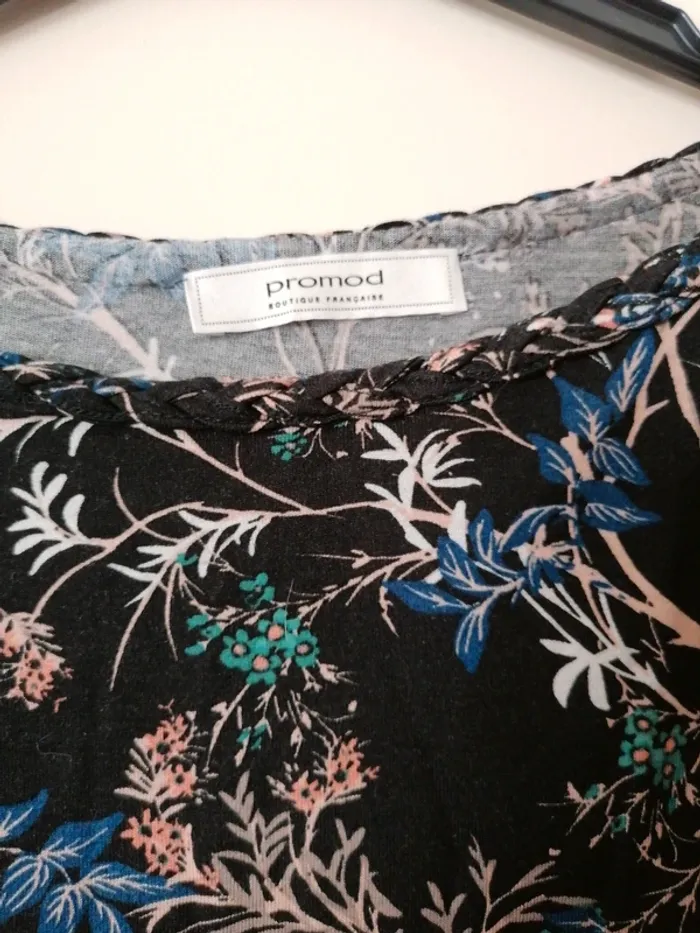 Tee-shirt long fleurs Promod T.M - photo numéro 2
