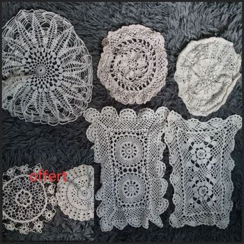 Lot 5 napperons + 2 offert