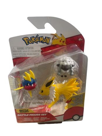 Coffret X 3 figurines Pokémon Battle Figure set Carvanha, Voltali et Moumouton Jazwares neuf