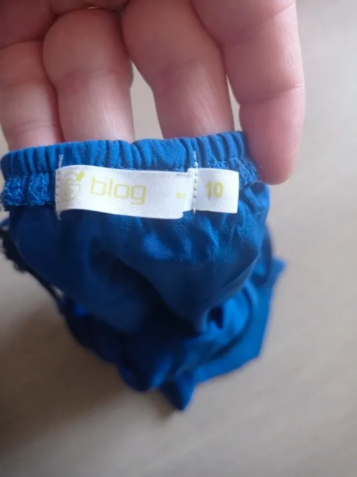 Haut bleu pour petite fille - photo numéro 3