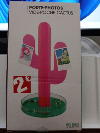 Porte photo et vide poche cactus