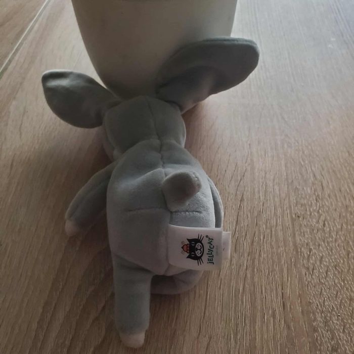 Peluche petit lapin gris jellycat - photo numéro 2