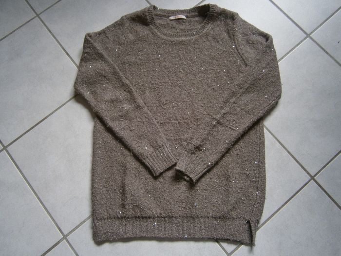 Pull ML marron brillant CAMAIEU Taille M