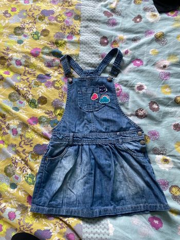 Robe salopette en jean fille 6 ans