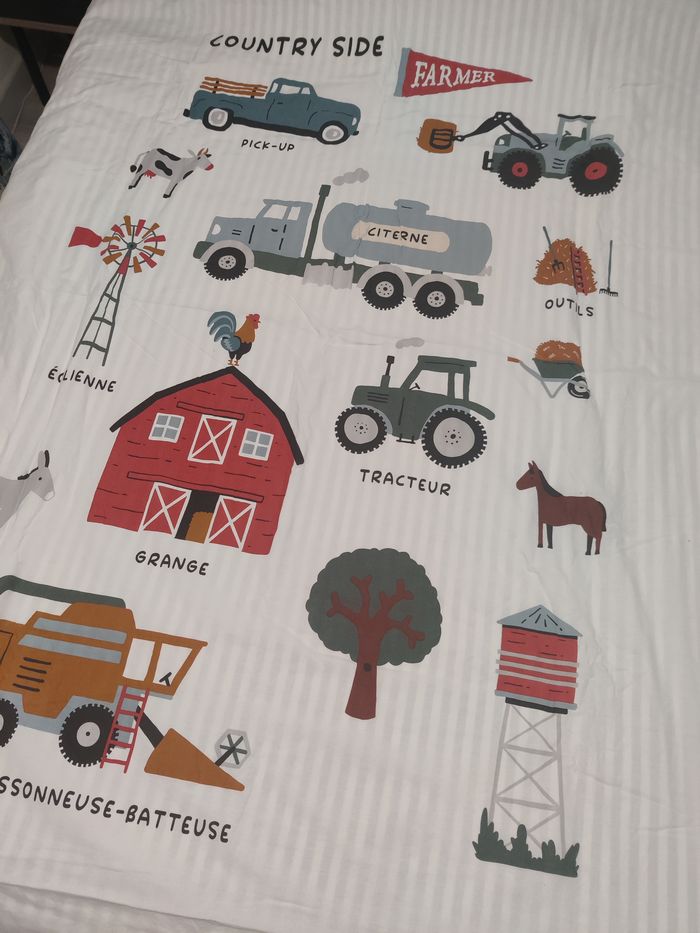 Housse de couette + taie + drap housse Quel chantier Vertbaudet Taille 150 x 140 - photo numéro 5