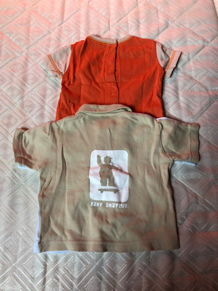 Lot de 2 t shirt beige et orange TAO - photo numéro 4