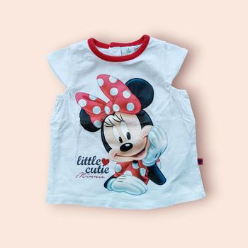 🔸 T-shirt Minnie Sans Manches Fille- Disney 9 Mois🔸