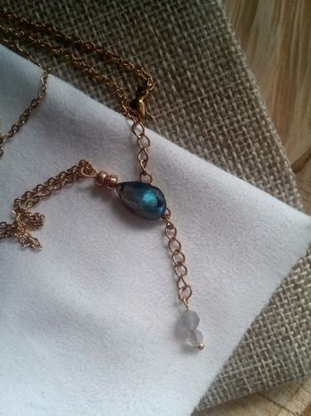 Collier pierre labradorite naturelle
