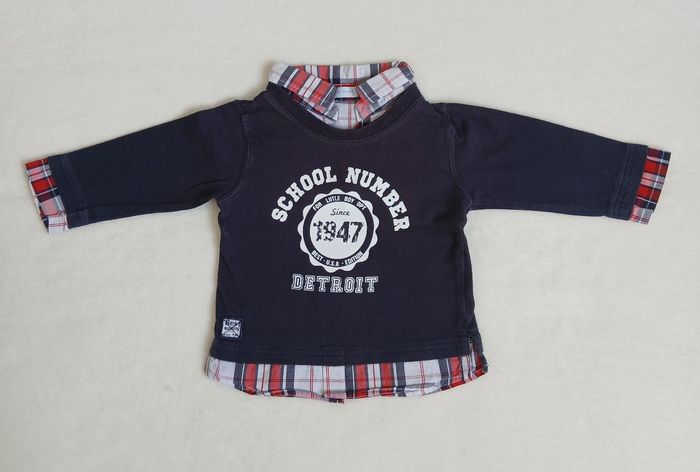 T-shirt/chemise marine 6 mois
