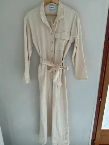 Combinaison velours beige