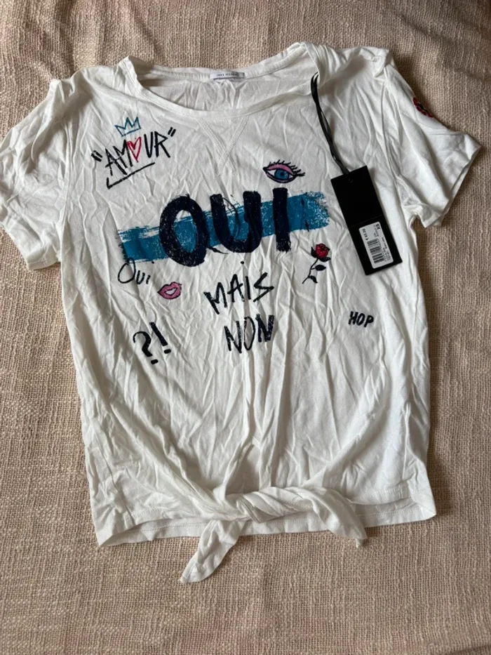 T-shirt IKKS blanc – Neuf avec étiquette taille Xs