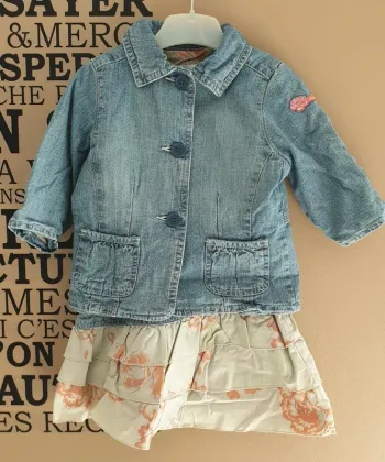 Ensemble robe jean 12 mois