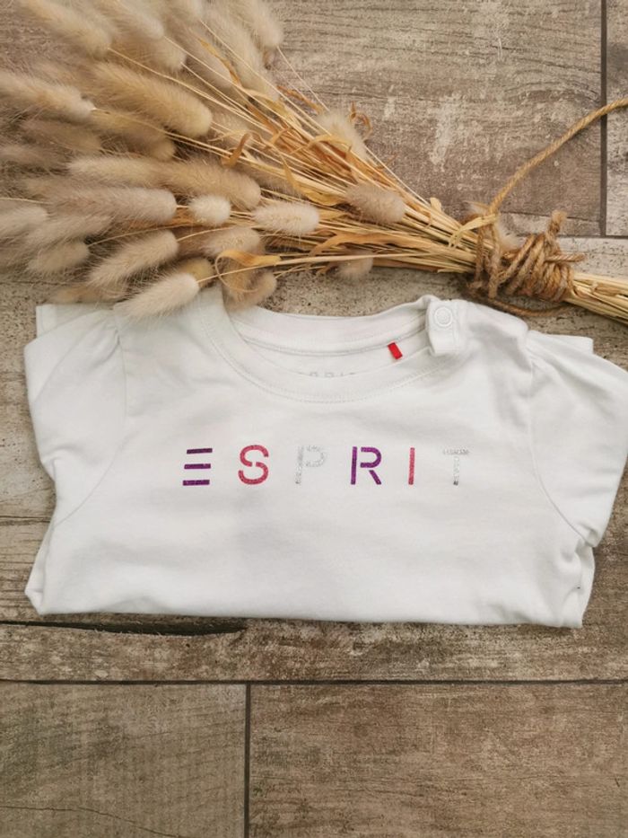 🌺Esprit Joli teeshirt manches longues blanc 9mois