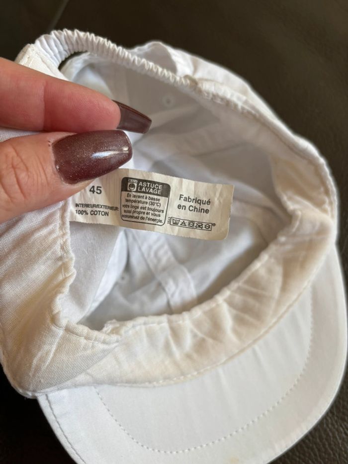 Casquette blanche taille 45 - photo numéro 6