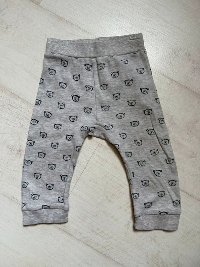 Pantalon jogging gris oursons