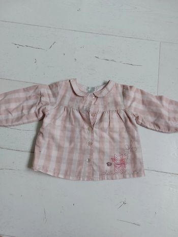 Blouse Obaibi à carreaux Taille 6 mois