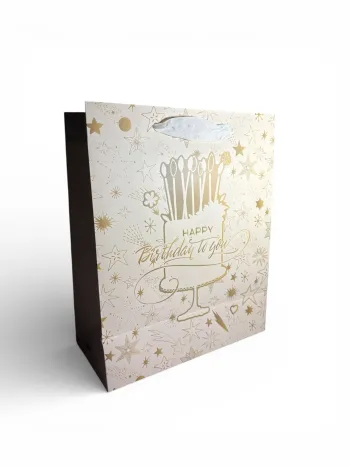 Sac cadeau joyeux anniversaire à toi Kariiou 26 x 32,5 x 13 cm neuf