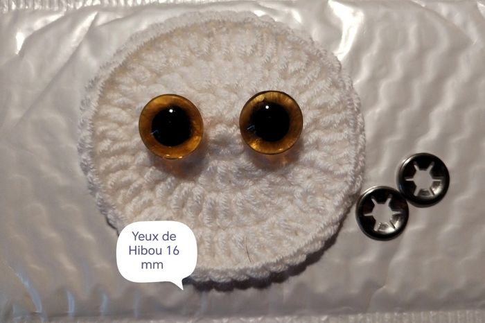 Paire Yeux de sécurité Hibou 16 mm - photo numéro 3
