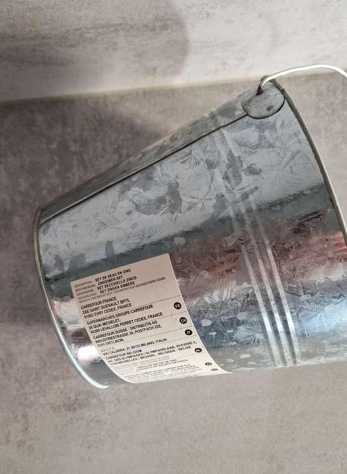 Seau en zinc - NEUF - photo numéro 3