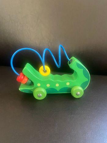 Jouet crocodile en bois multicolore