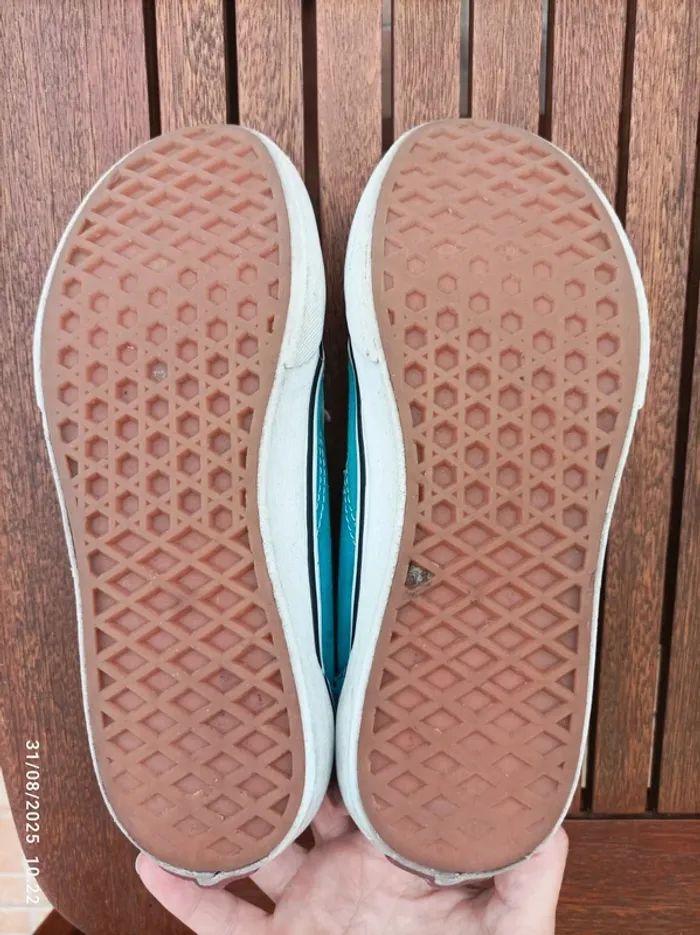 Baskets Vans bleu/vert turquoise 34 - photo numéro 2