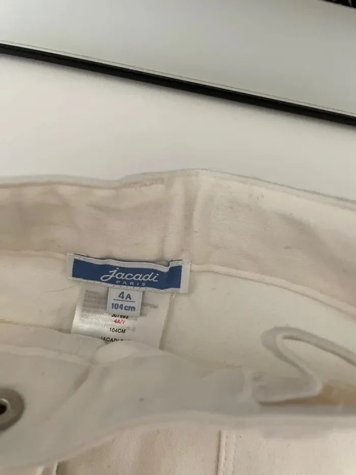 Pantalon blanc jacadi 4 ans - photo numéro 3