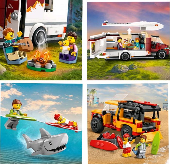 Lego city le véhicule de secours de la plage et le camping car d'aventure - photo numéro 2