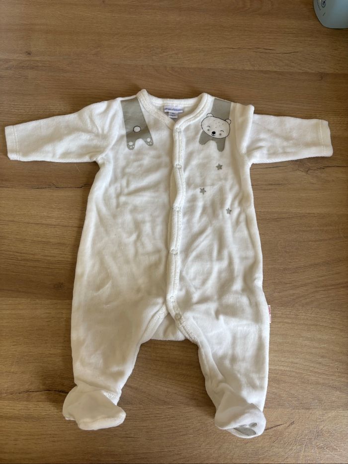 Pyjama velours naissance