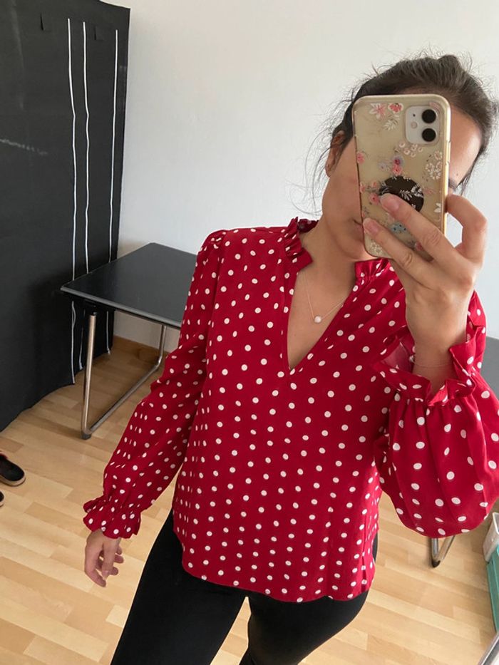 Blouse à pois / Taille M